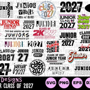 Class of 2027 svg, Junior Class of 2027 SVG Bundle, class of 2027 junior class shirt svg, high school shirt svg, eps jpg dxf png, cut file