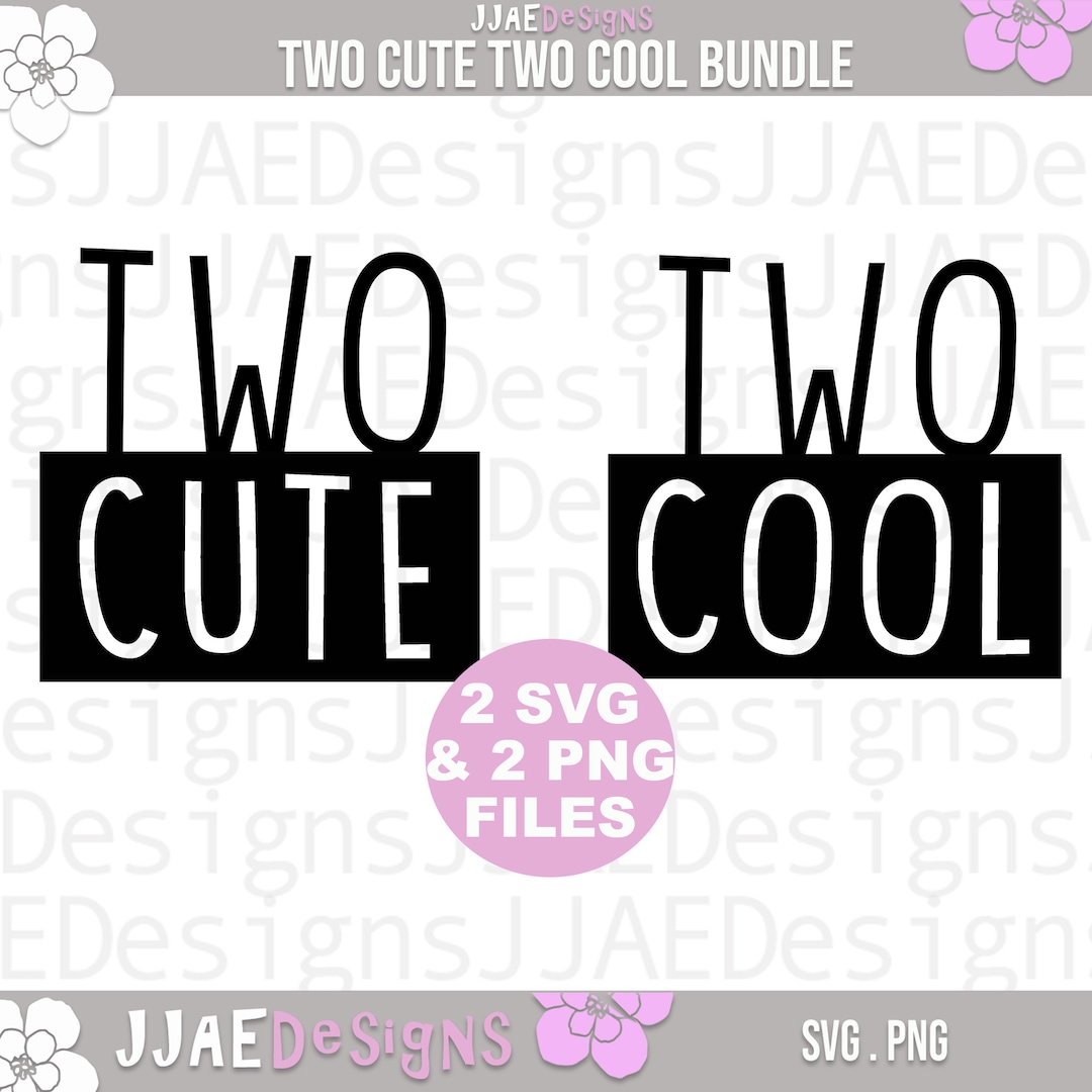 Two Cute Two Cool Svg Twin Svg Infant Saying Svg Twin - Etsy