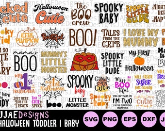 Halloween Baby svg, Halloween Kleinkind svg, Halloween svg Bundle, Baby Kleinkind svg schnitt Datei Cricut und Silhouette eps svg pdf dxf png jpg