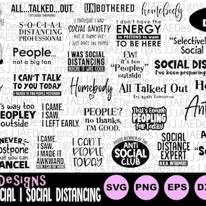 Anti-Social svg, Antisocial svg bundle, anti social funny sayings svg, svg files for cricut and silhouette, antisocial svg eps dxf png jpg