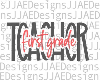 Erste Klasse Lehrer svg | 1.klasse Lehrer svg | zurück zu Schule svg | 1.klasse Lehrer Shirt svg | eps, dxf, png, jpg | SOFORTIGER DOWNLOAD