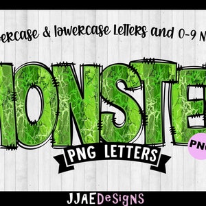 Monster Alphabet PNG Letters,  Halloween Alphabet Doodle Letters PNG, Bulletin Board Alphabet Letters, Halloween Doodle Alphabet Clipart