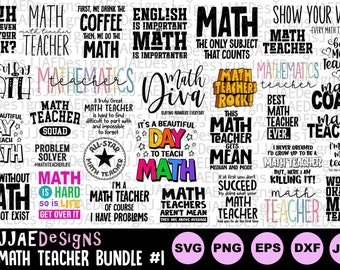 Math Teacher svg, Math Teacher svg Bundle, Math Teacher Shirt Svg, Teacher Svg, Back to School svg, Math Teacher Gift svg, Dxf Png Eps Jpg