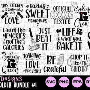 Kitchen Svg Bundle, Pot Holder Svg, Baking Svg, Kitchen Towel Svg, Funny Kitchen Sign Svg, Chef Svg, Png, Silhouette, Cricut, Cut Files