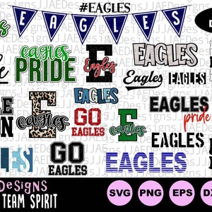 Adler SVG, Adler SVG Bundle, Adler Schulgeist svg, Schulsportteam Shirt svg, Schulmaskottchen svg, Adler-Shirt svg, eps, dxf, png jpg