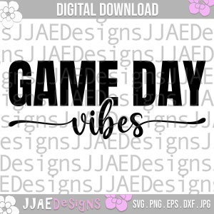 Game Day Vibes-svg |  Game Day T-shirt svg |  Voetbal moeder T-shirt svg | College voetbalshirt svg | Zondag voetbal Thanksgiving shirt svg