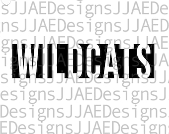 Wildcats svg, school sports team shirt svg, school mascot svg, wildcat school svg, wildcat shirt svg, eps, dxf, png, jpg, cut file