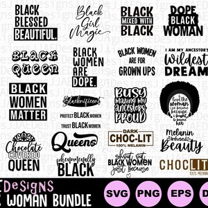 Black Woman svg Bundle, black woman svg, african american svg, svg file for cricut black women svg, dope shirts svg, eps, png, jpg, dxf