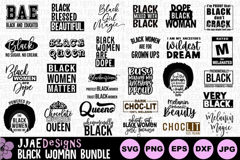 Black Woman svg Bundle, black woman svg, african american svg, svg file for cricut black women svg, dope shirts svg, eps, png, jpg, dxf 