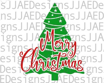 Merry Christmas SVG cut file, christmas svg, Merry Christmas png, svg File for Cricut, Silhouette Merry cut file svg, dxf, png, eps, jpg