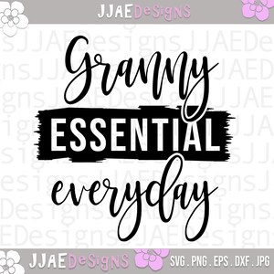 Oma Essential Everyday svg, Muttertag svg, Großmutter svg, Oma svg, Oma leben svg, dxf, png, eps, sofort Download, Ausschneidedatei
