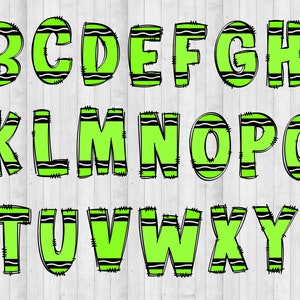 Crayon PNG Letters Sublimation, Alphabet Bundle, Crayon png school font, Bulletin Board Letters Alphabet, Back to School Doodle Letters png image 5