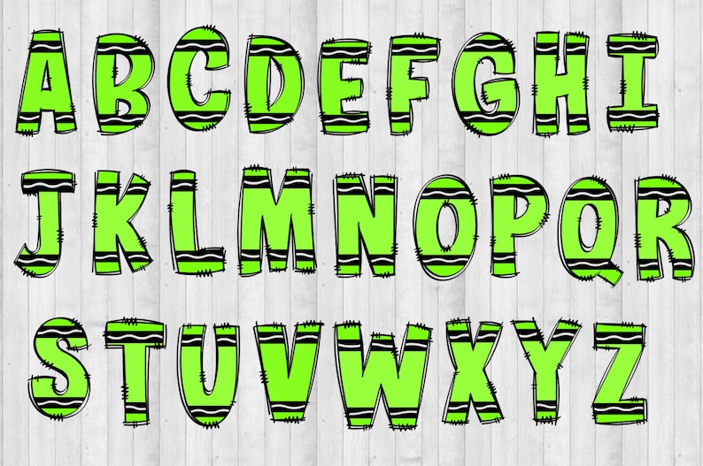 Crayon PNG Letters Sublimation, Alphabet Bundle, Crayon png school font, Bulletin Board Letters Alphabet, Back to School Doodle Letters png image 5