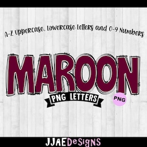 Maroon PNG Letters, Doodle Maroon Alphabet, PNG Doodle Letters Set PNG, Uppercase Alphabet, Maroon Doodle Alphabet bulletin board letters