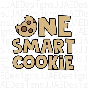 Ein Smart-Cookie-Svg | One Smart Cookie Cut Dateien | Cookie-Svg | Kind Shirt svg | Kleinkind svg | Säugling svg |   Svg Dxf Jpg Png Eps