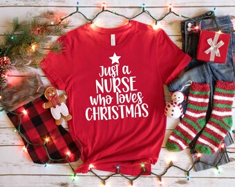 Nurse svg, Christmas Nurse SVG, Nurse who loves Christmas Cut File for Cricut and Silhouette, Christmas Nurse Shirt svg, dxf, png, eps, jpg