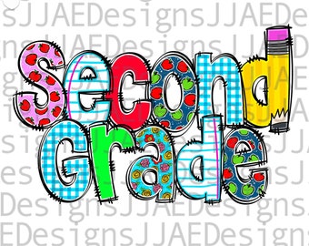 Second grade png | 2nd Grade png | back to school png | 2nd grade sublimation school life png jpg, second grade teacher png INSTANT DOWNLOAD