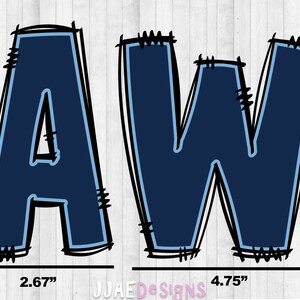 Light Blue & Navy Blue Alphabet PNG Letters, Light Blue and Navy Blue ...