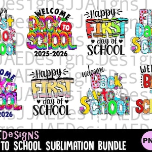 Pacote de sublimação de volta às aulas, Primeiro dia de aula Sublimação Png Jpg, De volta às aulas png, De volta às aulas pôster, De volta às aulas sinal