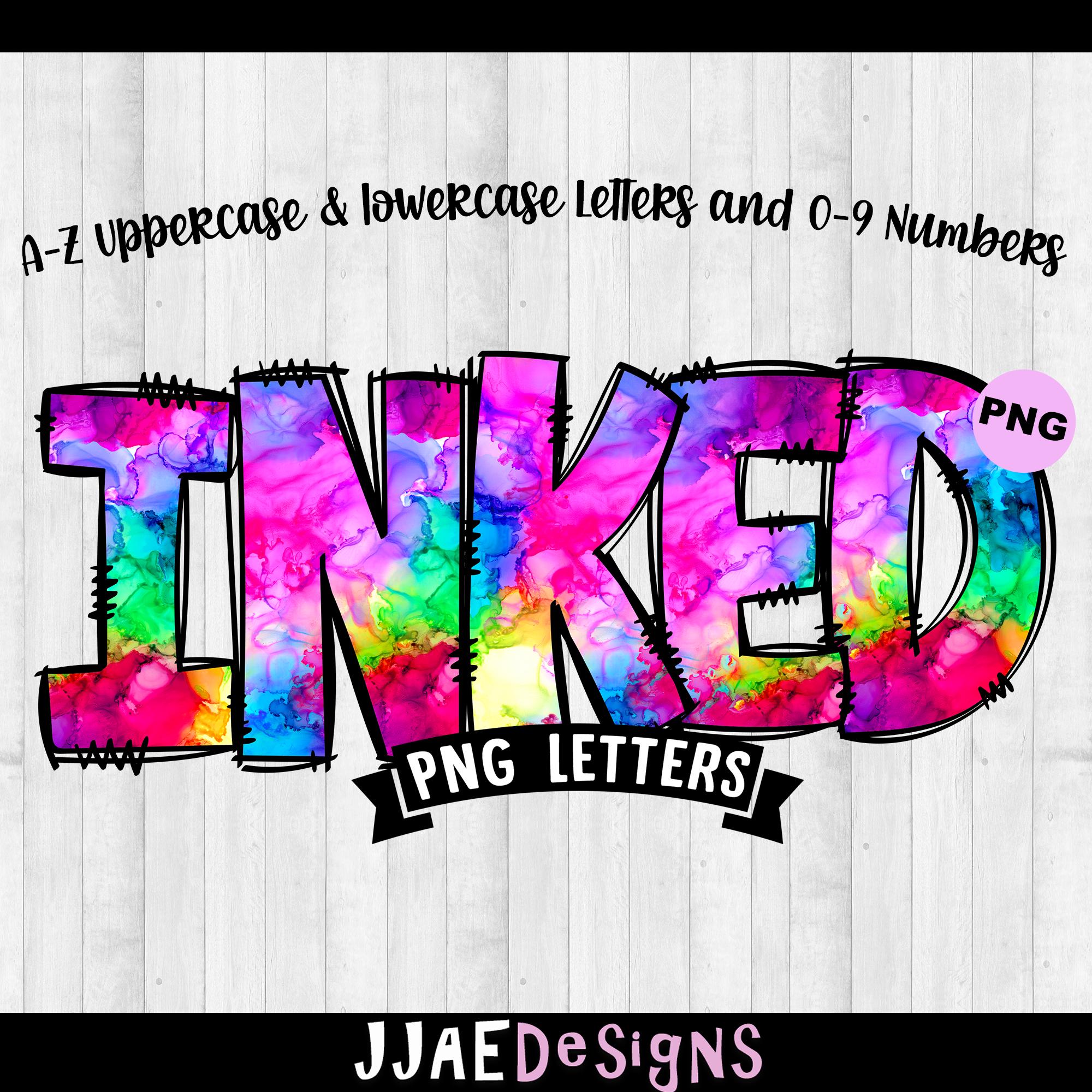 Rainbow Ink Watercolor PNG Letters, Doodle Sublimation Alphabet Bundle, rainbow png, Alphabet Doodle, Doodle Letters, bulletin board letters