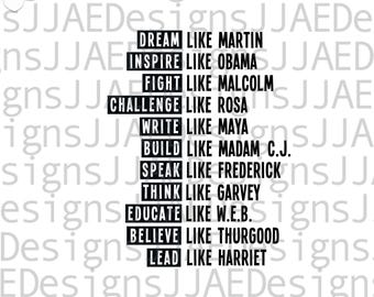 black history svg | Be Like Black History svg | black svg | svg file for cricut black quote svg| eps, svg, dxf, png, jpg | INSTANT DOWNLOAD