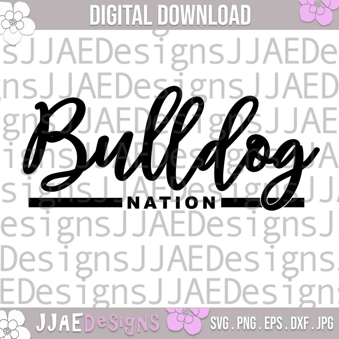 Bulldog Nation Svg School Sports Team Shirt Svg School Etsy