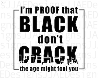 I'm proof that black don't crack, the age might fool you svg, African American svg, black svg, black woman svg, eps, dxf, png, jpg