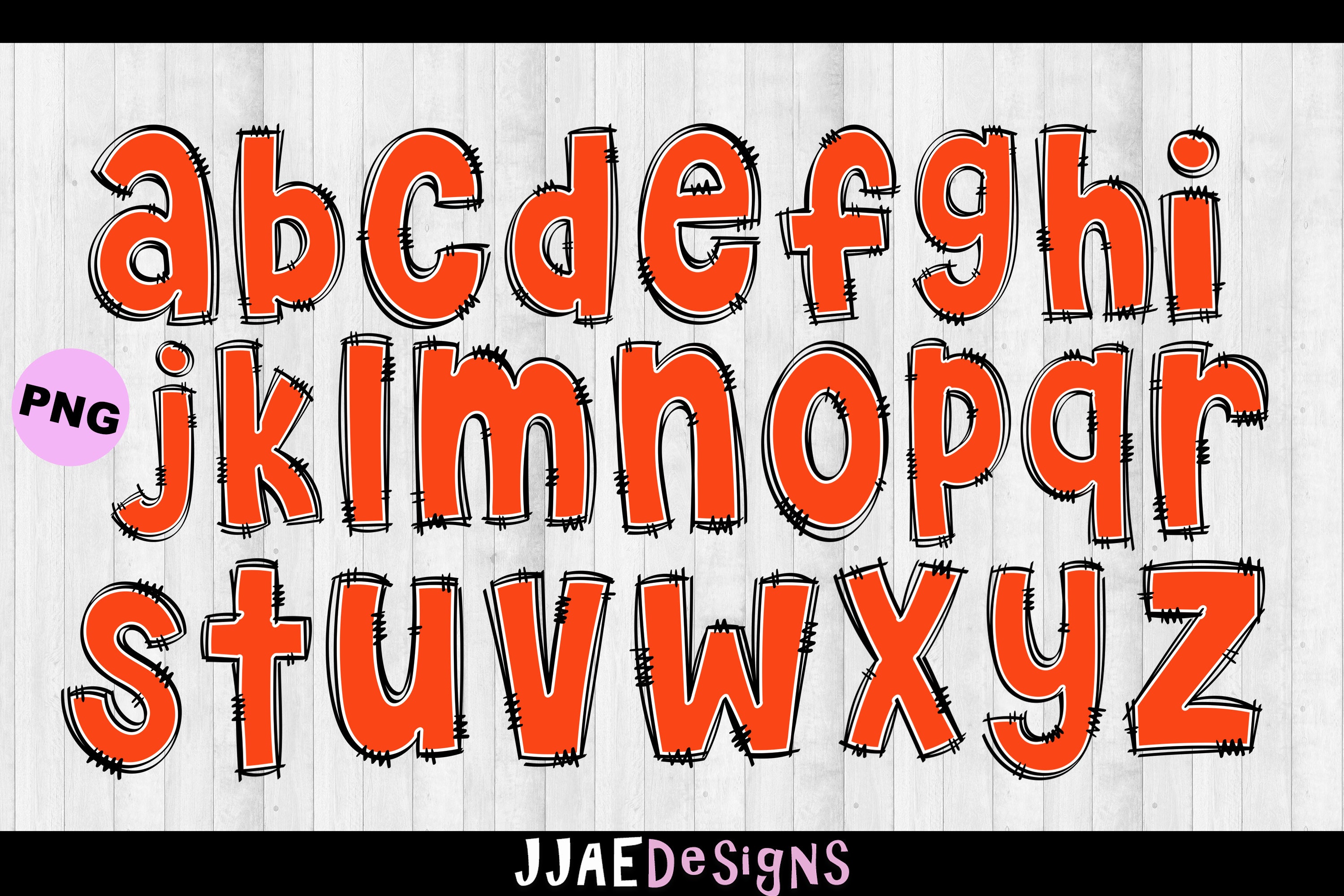 Orange PNG Letters, Doodle Orange Alphabet, PNG Doodle Letters Set PNG ...