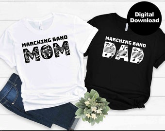 Marching Band Mom Dad svg | class of 2024 svg | marching band shirt svg | marching band png svg | band family svg | band svg, eps, png, dxf
