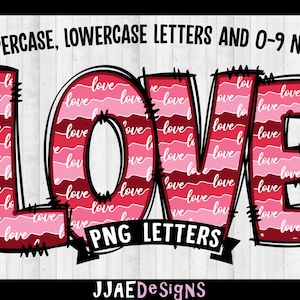 Love Doodle Letters, Love Alphabet letters, Valentine Alphabet Bundle, Love Alphabet Doodle Set PNG Letters Bulletin Board Letters