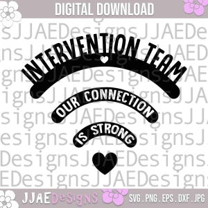 Intervention Team Svg, Intervention Teacher Svg, Reading Intervention Teacher, Math Intervention Teacher Shirt Svg Dxf Png Eps Jpg