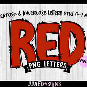 Red PNG Letters, Doodle Red Alphabet, PNG Doodle Letters Set PNG, Uppercase Alphabet, Christmas Doodle Alphabet bulletin board letters