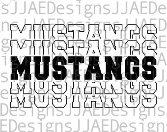 Mustangs svg, school spirit shirts svg, school mascot svg, mustangs school team svg, teacher shirt svg, eps, dxf, png, jpg, vinyl cut file