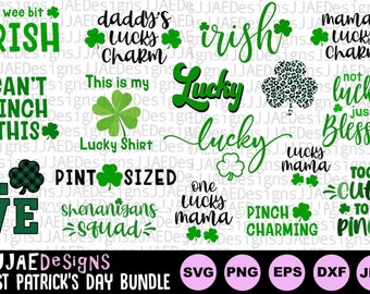 St Patricks Svg Bundle | Saint Patricks Day Svg | Lucky Svg | St Patricks shirt SVG for Cricut | Shamrock Bundle svg eps jpg png dxf