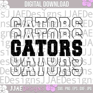 Gators svg, school spirit shirts svg, school mascot svg, gator school team svg, gators teacher shirt svg, eps, dxf, png, jpg, vinyl cut file