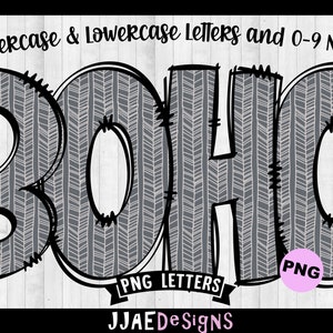 Boho Doodle Letters, Boho Doodle Sublimation Alphabet Bundle, Boho Alphabet png, Alphabet Doodle, Doodle Letters, bulletin board letters