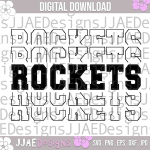 Rockets Svg, School Sports Team Shirt Svg, School Mascot Svg, Rockets ...