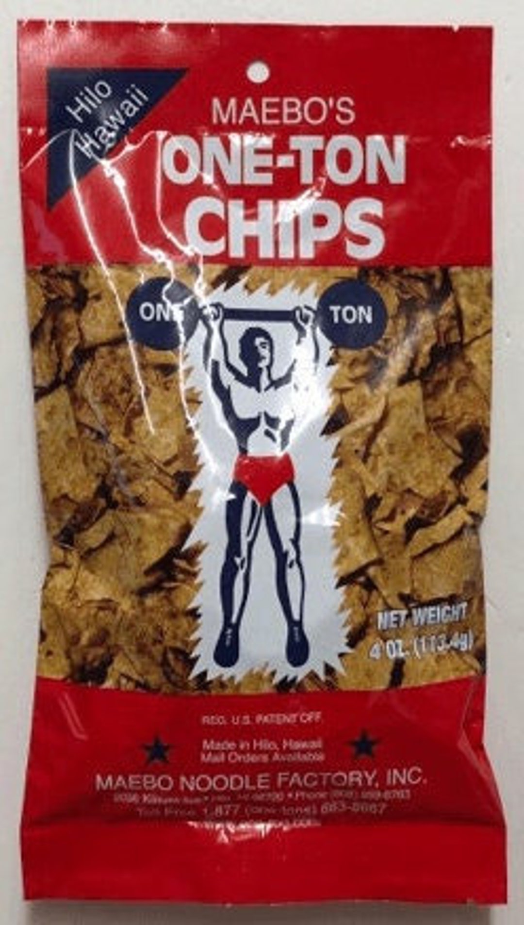 One Ton Chips Hawaii Made Chips Snack Food 15oz Sealed Bag Etsy