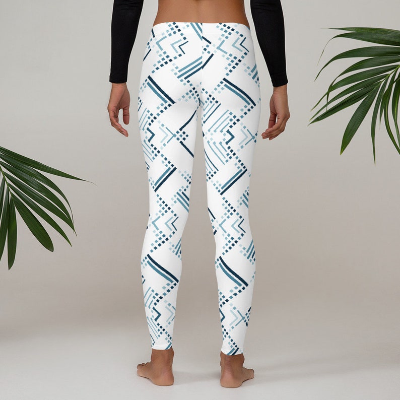 Leggings Texturized Abstract Mid Rise Leggings
