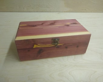 Handmade cedar jewelry box keepsake box