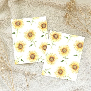 Carte postale aquarelle tournesol