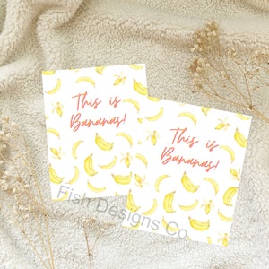 Carte postale banane, motif fruit, courrier postal