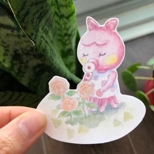 Sticker Marina Animal Crossing (mat) - Villageois de poulpes