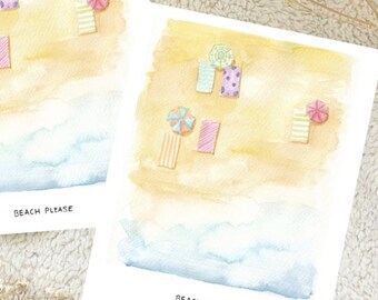 Beach Please Coastal Summer Vibes Postcard Snail Mail