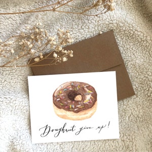 Beignet Abandonner la carte de vœux Vierge, Aquarelle Illustrée à la main