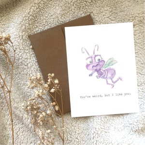 A Bug's Life Princess Dot Ant Carte de vœux aquarelle vierge à l'intérieur