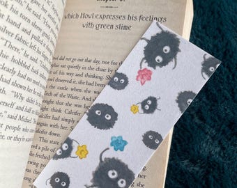 Anime Black Balls Colourful Candy Watercolour Illustration Bookmark
