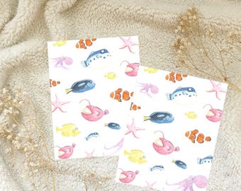 Aquatic Fish Watercolour Illustration Postcard Snail Mail