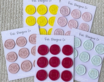 Happy Mail Wax Seal, Premade Self Adhesive, Heart Envelope - Set of 9pcs