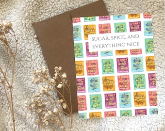 ACOTAR Book Theme Watercolour Greeting Card Blank
